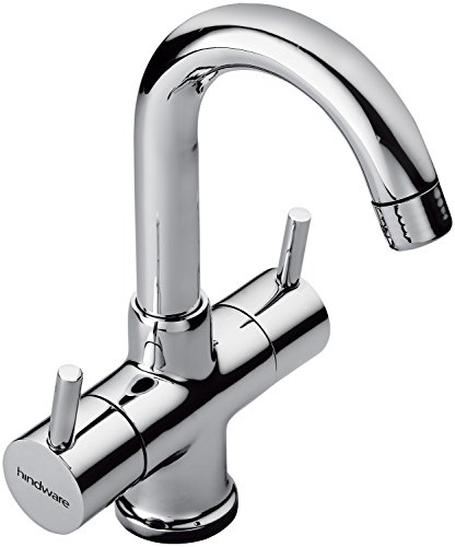 Image of Hindware F280009CP Flora Centre Hole Basin Mixer Without Popup Waste System with Chrome Finish, Tap for Wash Basin | 12-Year Manufacturer Warranty