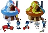 Le village des Schtroumpf se compose de 2 maisons entières, de 5 figurines articulées et d'un accessoire