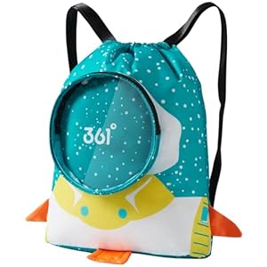 361° Swim Bag for Swimmers Waterproof Lightweight Beach Backpack Draw String Sackpack Sport Knapsack Gym Backpacks, Green