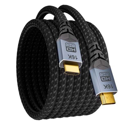 CABLAPTOP HDMI �P�[�u�� 16K ������ 8K/10K/4K HDMI2.2 �P�[�u�� 5m�b96Gbps �ґg HDMI �R�[�h�b16K@60Hz/8K@240Hz/4K@480Hz �Ή��beARC/�h���r�[�A�g���X/VRR�bHDCP 2.