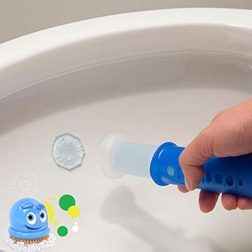 Image of Scrubbing Bubbles Fresh Gel Toilet Bowl Cleaning Stamps Refills, Helps Keep Toilet Clean and Helps Prevent Limescale & Rings, Rainshower Scent, 12 Count (Pack of 6)