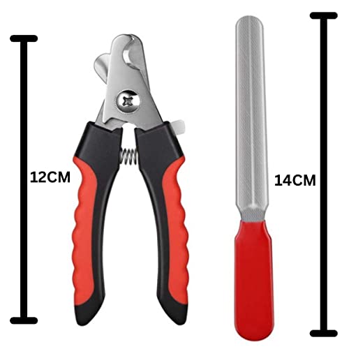 Cortador De Unhas Pet Kit Alicate e Lixa Para Cães e Gatos (Branco e rosa)