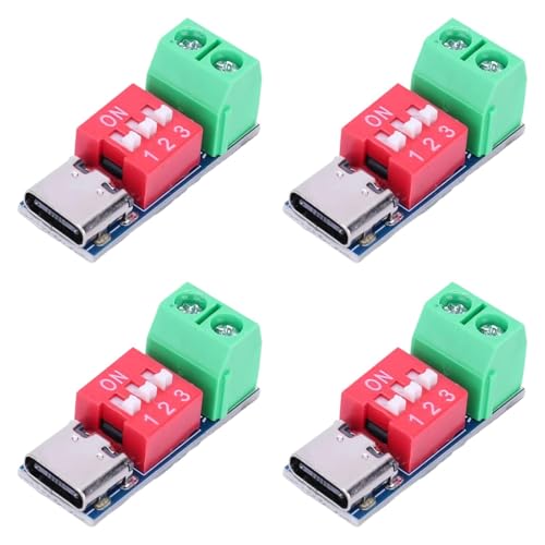 QUARKZMAN USB-C Adapterplatine – Typ-C Buchse Auf Lötpads, PD-Trigger-Modul Für DIY-Netzteile, 31x15x13mm