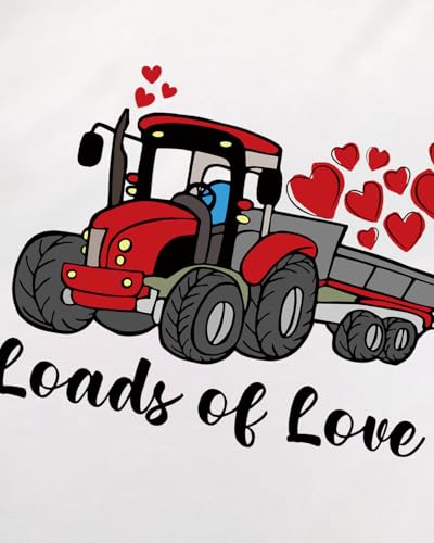 Toddler Girls Boys Valentines T-Shirt Love Heart Dinosaur Tractor Raglan Long Sleeve Tees for Kids 2 to 7 Years2