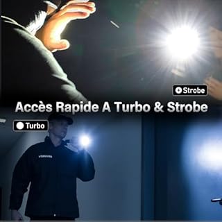 Sofirn SK30 Lampe Torche LED Rechargeable USB C 3000 Lumens Lampe Torche Tactique Ultra-lumineuse avec 6 Modes d'éclairage, portée maximale de 392M, avec batterie pour EDC Urgences Recherche Extérieur