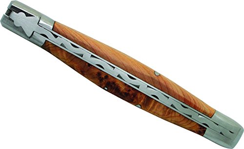 Laguiole Taschenmesser 12 cm, Damastklinge, Wacholdergriff - 3