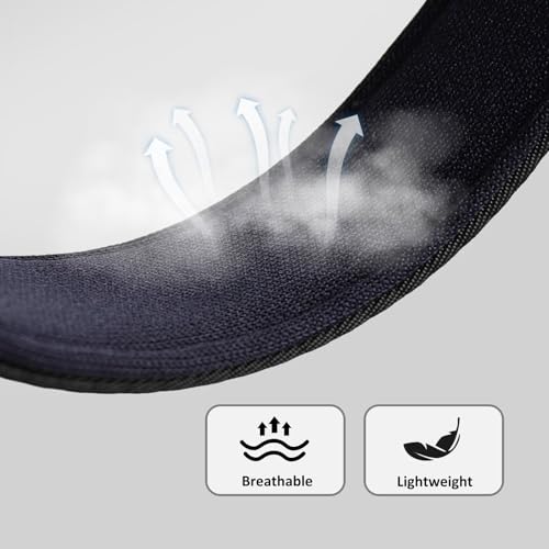 Didog Hundehalsband aus Nylon, weich gepolstert, strapazierfähiges Hundehalsband mit Schnellverschluss-Metallschnalle, leichtes und atmungsaktives Hunde Halsband für große, mittelgroße,Schwarz,L