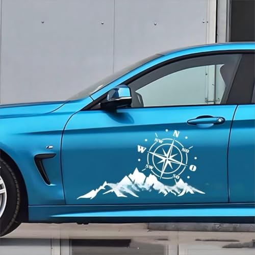 Sticker boussole camping car noir pour lunette Mercedes GLC - 5