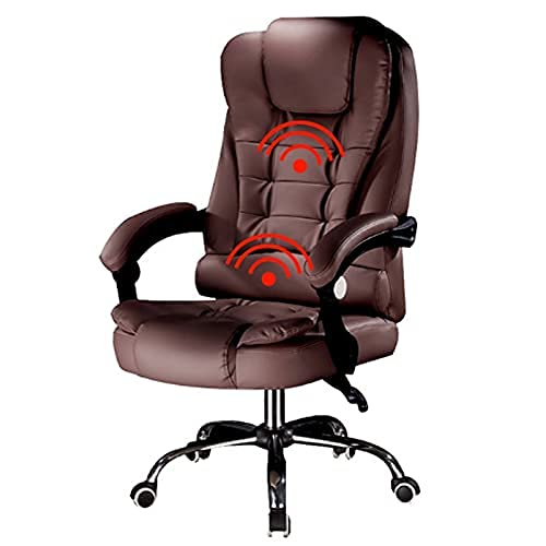 Silla giratoria ergonómica Boss para computadora, oficina, masaje, para casa, ajustable, con acabado marrón
