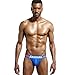 Mens Jockstrap Underwear Wide Belt Athletic Supporter Mens Thongs Sport Underwear Jock Strap (Medium, 201blue)
