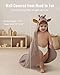 Blissful Diary Muslin Baby Hooded Towel, Soft and Absorbent Bath Towel for Newborn, Infant, Toddler, Unisex, 32″x32″ - Gentle Giraffe