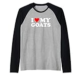 Photo Gallery i love my goats, i heart my goats maglia con maniche raglan Photo Gallery i love my goats, i heart my goats maglia con maniche raglan