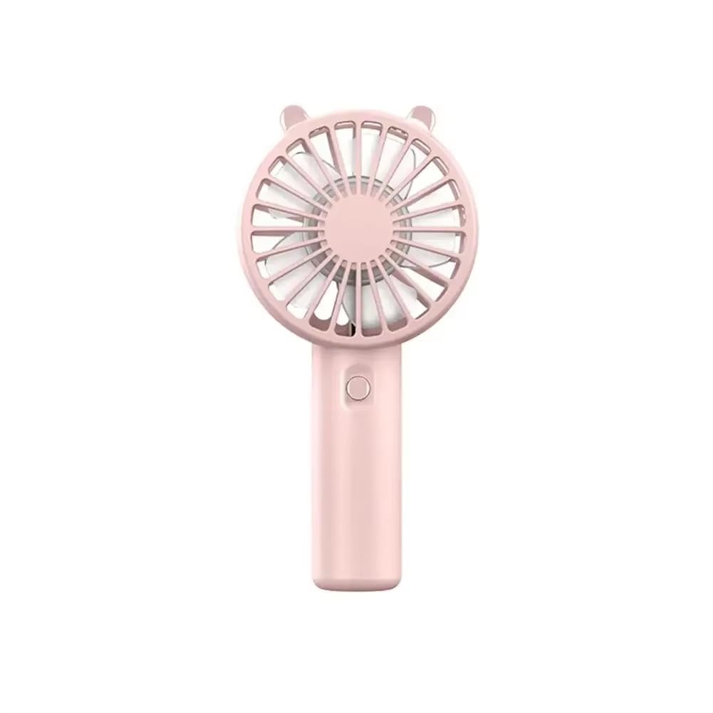 Portable Handheld Fan Small Cooling Fan USB Rechargeable Eyelash Eyelash Mute Cooler Handheld Fan Mini USB Rechargeable Desk (Pink)