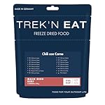 TREK'N EAT CHILI CON CARNE: Un clásico reconfortante para llevar: Un chili con carne robusto con carne de res, frijoles, cebolla y pimientos morrones; sazonado con intensidad, saciante y lleno de energía. Rápido y fácil de preparar: Solo agrega agua caliente, revuelve y deja re...