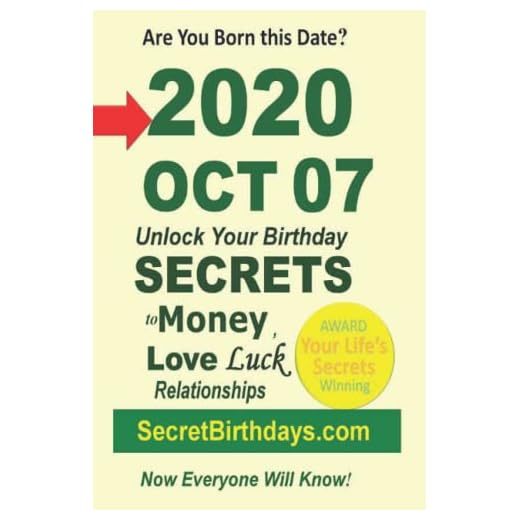 Born 2020 Oct 07? Your Birthday Secrets to Money, Love Relationships Luck: Fortune Telling Self-Help: Numerology, Horoscope, Astrology, Zodiac, Destiny Science, Metaphysics