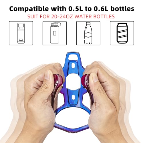 Image of ROCKBROS Bike Water Bottle Holder Ultra-Light Bicycle Bottle Cages with Screws Tool, Universal Bike Cup Holder Rack for Road MTB Bikes