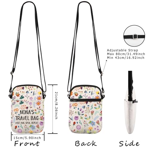 WCGXKO Nona Crossbody Bag Gift Nona Travel Bag Best Nona Ever Gift Mother’s Day Gift for Nona Grandma2