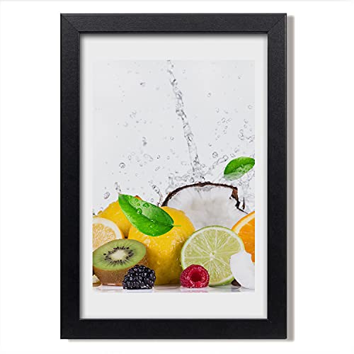 Cadre photo bois MDF fruits Tulup | Tableau décoratif pour une ambiance chaleureuse