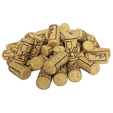 FOSUTOU 100 pack of #8 natural wine corks (SIZE 7/8" x 1 3/4"), straight cork stopper best for Home-made wine, crafting, decor and many DIY arts Cover