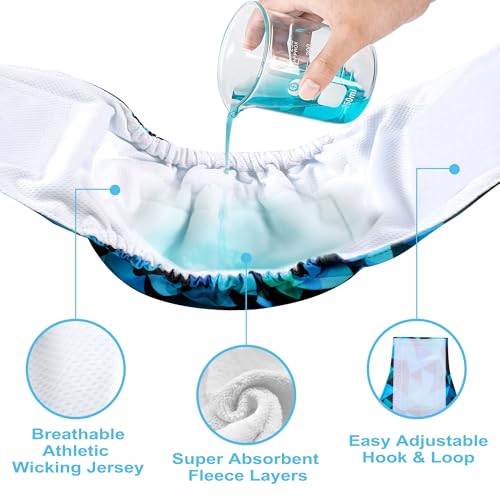 Image of wegreeco Small Dog Diapers Male,Reusable Belly Bands for Male Dogs,Washable Doggie Puppy Male Diapers Wraps,Medium Large Size (5 Pack XX-Large, Dark Geometry)