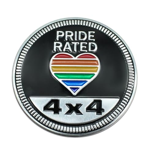 Image of Pirate Badge Rated Car Emblem, 4 x 4 3D Metal Car Badge Decals Stickers Round Emblem Decals, Universal Exterior Decorations Accessories Emblems Badge for Jeep Wrangler Vehicles Truck SUV RV