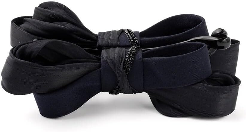 コンプレックスビズ シュカブラリボン バナナクリップ ネイビー | 髪