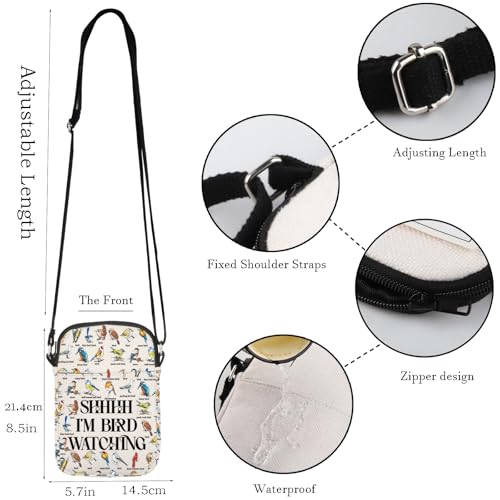WCGXKO Bird Gift Shhh I'm Bird Watching Bird Enthusiasts Gift Gift For Bird Lovers Parents and Grandparents Crossbody Bag2