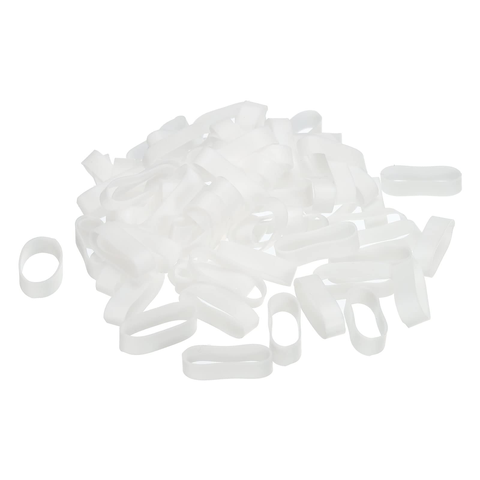 Attaches de câble antidérapantes PATIKIL en silicone blanc de 2,5 cm
