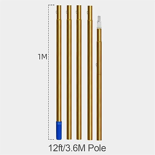 Manche d'extension pour vitres de véranda et baies vitrées couleur or - 7