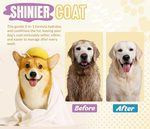 ALFIE'S CHOICE 5-in-1 Oatmeal Dog Shampoo and Conditioner | 16 fl oz | Gentle Dog Wash with Aloe, Biotin & Vitamin E | Cleans, Conditions, Deodorizes, Detangles & Moisturizes for All Breeds - Image 6