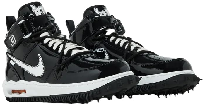 Nike Men's Off-White x Air Force 1 Mid SP Leather 'Sheed' (DR0500-001) - Size 8.54