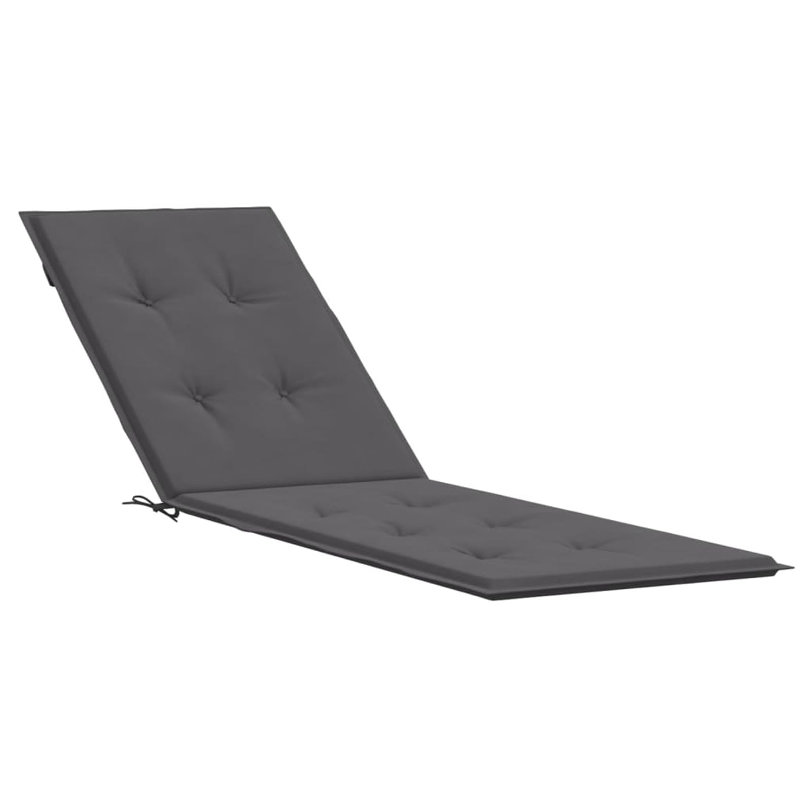 Cuscino per Lettino Prendisole Elegante Resistente Arredi Tessili Esterni Sdraio Decorativo Antracite (75+105) x50x3 cm in Tessuto Poliestere