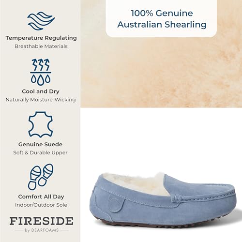 Image of Fireside By Dearfoams Women's Mel Shearling Moccasin