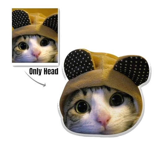 Personalisierte Körperkissen,Katzen-Hundekissen,Personalisierte 3D-Druck Foto hochladen für Kopf und Körper Ihrer Liebsten, Kreatives Geschenk Kissen,Geburtstagsgeschenk