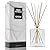 Urban Naturals Lemon Verbena Reed Diffuser Set with Reed Sticks – Tart Citrus with Bergamot & Greens – Sleek Rectangular Refillable Glass Bottle – Made in The USA