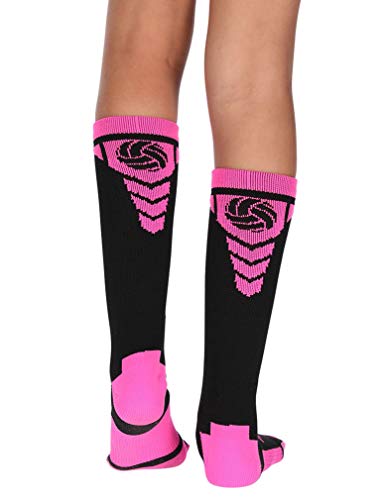Tstars Gift for Volleyball Fans Players - Volleyball Logo Athletic Crew Socks3