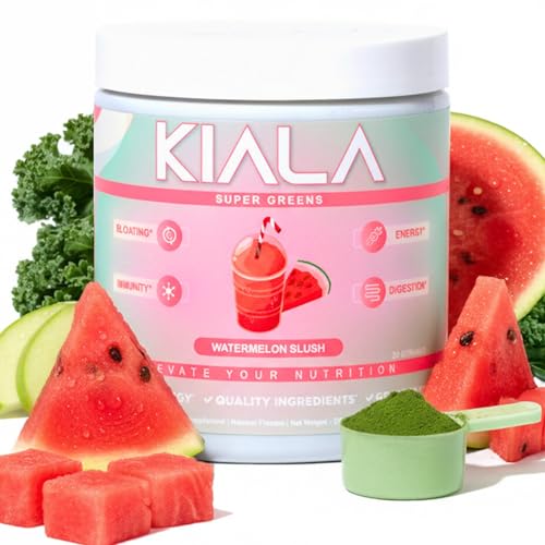 Kiala Nutrition Super Greens, Organic Greens Powder with Spirulina &
