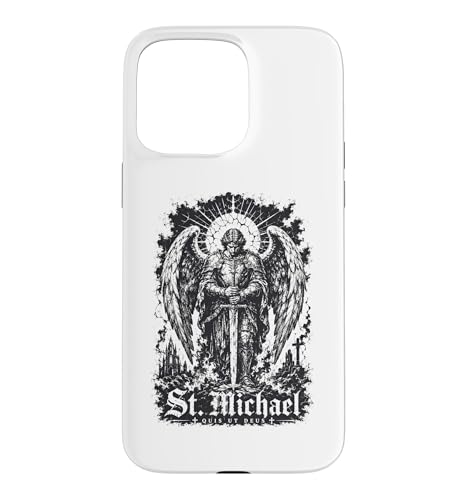 Carcasa para iPhone 15 Pro MAX San Miguel Quis Ut Deus Arcángel Protector