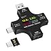 Produktbild 2 in 1 USB Tester Messgerät, USB Multimeter mit Farbbildschirm IPS, USB Strommessgerät, Spannung, Leistung, Kapazitätsdetektor, Unterstützt PD2.0/PD3.0/QC/AFC/SCP
