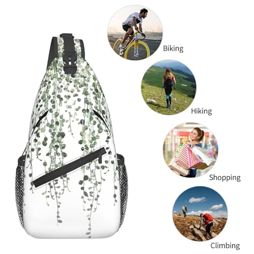Bolso bandolera Green Plants para hombre y mujer miniatura 6