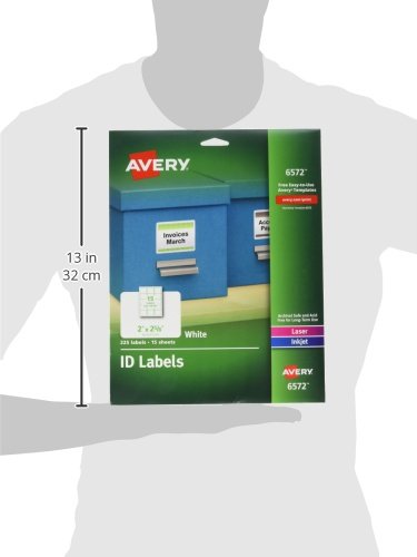 Avery ID Labels, Sure Feed Technology, Permanent Adhesive, 2 ...