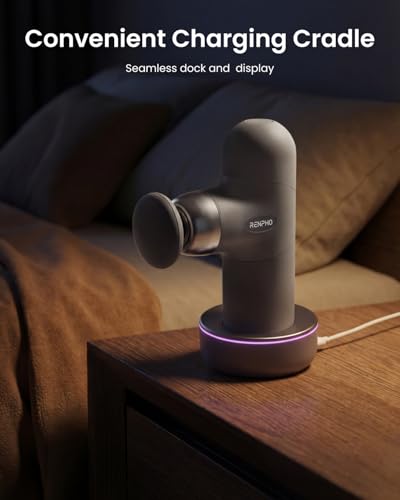 Image of RENPHO Mini Thermal Deluxe Massage Gun with Heat, Charging Dock, Small