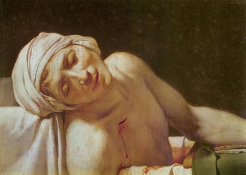 Posters et Art Jacques Louis David Toile Fine Art de la Mort de Marat 60x90cm