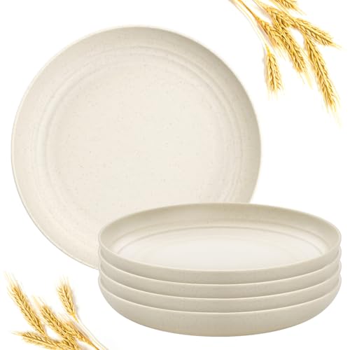 9 Inch Unbreakable Wheat Straw Plates (4PC Set)