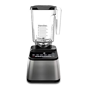 Blendtec Original Designer Series Blender and 90 Oz WildSide+ Jar – Kitchen Blender Bundle – Stainless Steel