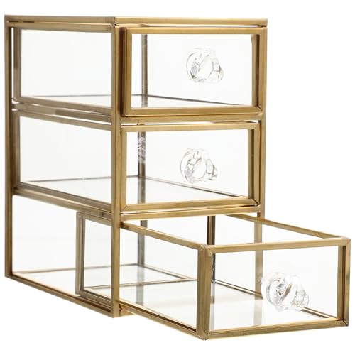CHICAMPERA Organizador de Joyas y Maquillaje Cajones de Varios Niveles, Compacto y Ligero para Almacenamiento en Escritorio y Espacios Reducidos
