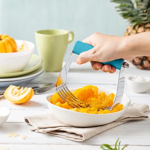 Image of Spring Chef Large Dough Blender For Baking - Durable Pastry Blender - Teal