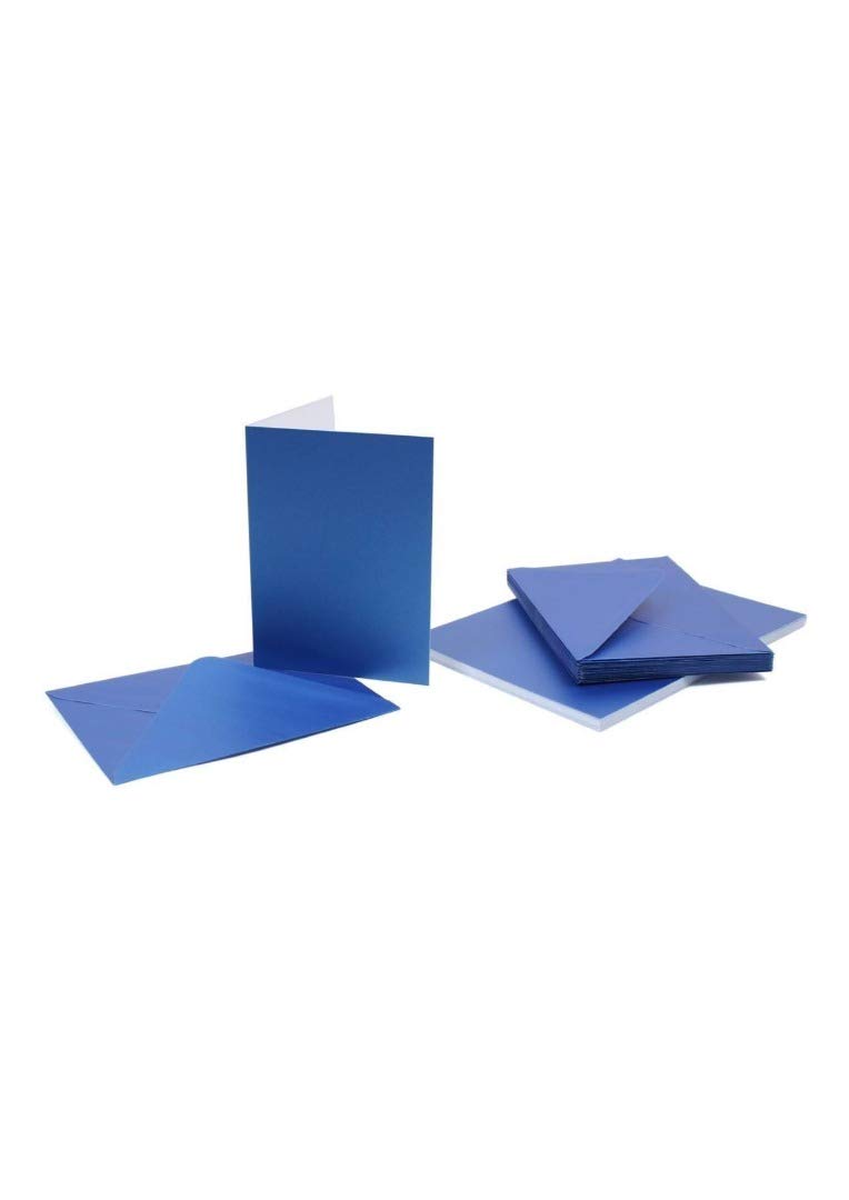 Craft UK 2093 C6 Centura Pearl Card and Envelope Pack of 20 - Blue