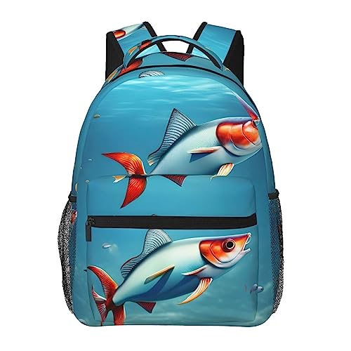 Sac à dos à bandoulière imprimé 3 teckels de voyage pour hommes et femmes, motif océan