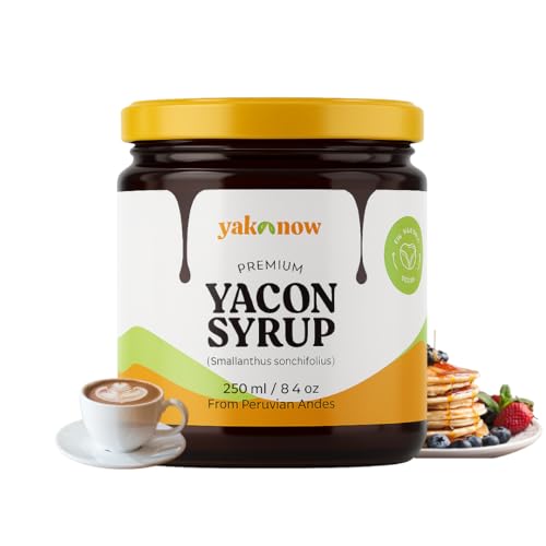 Yacon Syrup, Natural Sweetener with Prebiotics, Low glycemic, Keto friendly, 8.4 oz